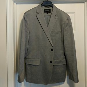 Banana Republic Med Gray Herringbone Sportcoat 44R